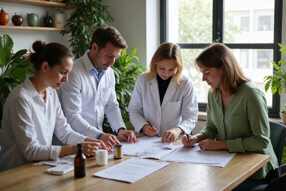 Revionyx team members collaborating on product development and research