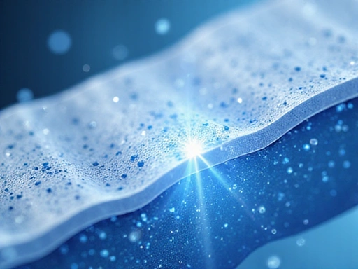 Collagen complex molecular structure and skin benefits visualization