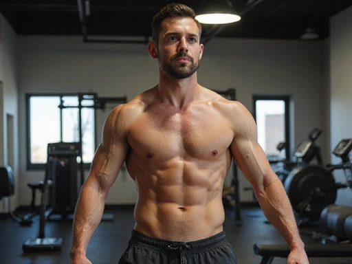 Man exercising and maintaining healthy lifestyle with proper nutrition